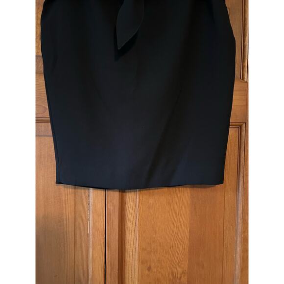 Express Women's Tie Bow Front Straight & Pencil Mini Skirt Solid Black Size 4 - Picture 3 of 10